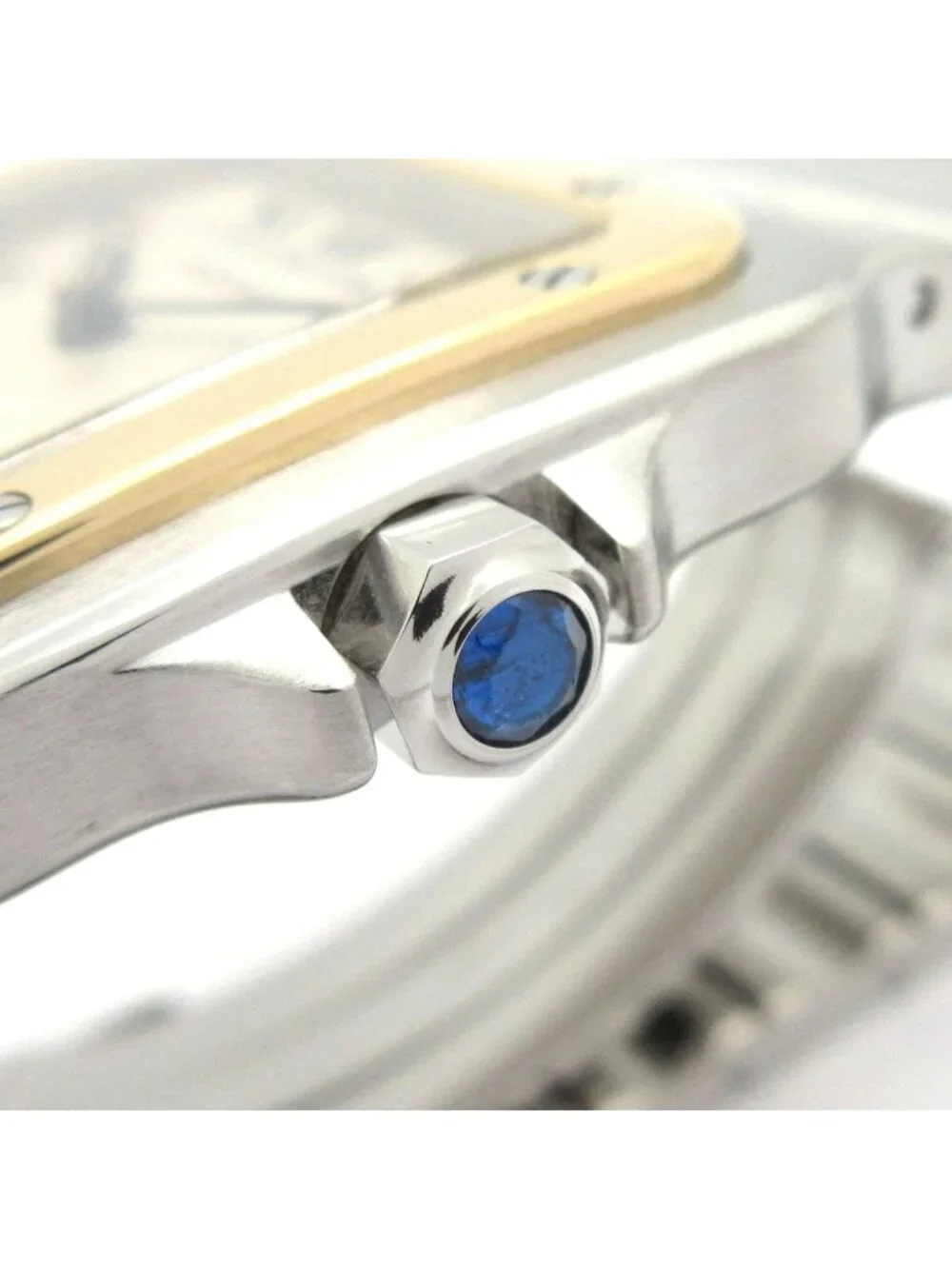 Cartier Watch Santos Galbe LM SS 18k Yellow Gold Vintage